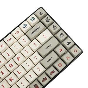 YMDK 146 Key Gameboy Dye Sub ZDA PBT Keycap Similar to XDA for MX Keyboard 104 87 61 Melody 96 KBD75 ID80 GK64 68（Only Keycap） (Gameboy)