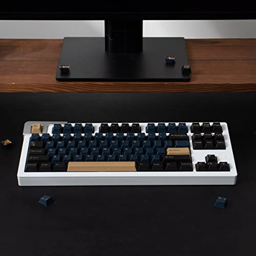 169 Keys Double Shot Keycaps Cherry Profile Blue Samurai Keycaps for 61/64/87/104/108 Cherry Mx Switches ISO ANSI Layout Mechanical Keyboard