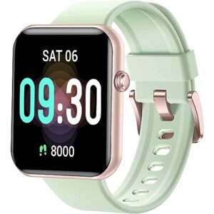 pautios smart watch, swimming waterproof fitness tracker with heart rate, spo2 and sleep monitor, 44mm fitness watch for women men, step counter, smartwatch compatible with ios android phones