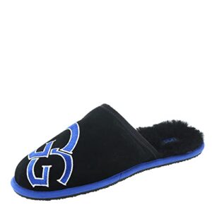 ugg men's scuff logo ii slipper, black/neptune, 7