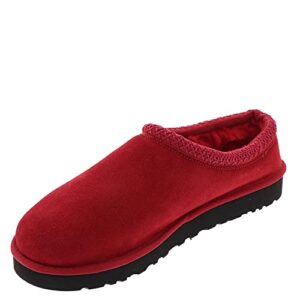 ugg men's tasman graphic outline slipper, black/samba red, 9