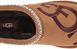 UGG Men's Tasman Logo Slipper, Chestnut/Espresso, 11