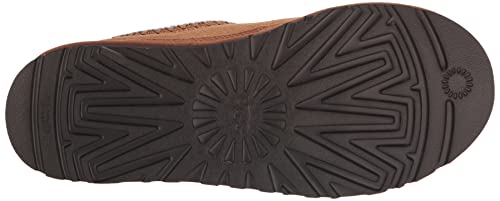 UGG Men's Tasman Logo Slipper, Chestnut/Espresso, 11