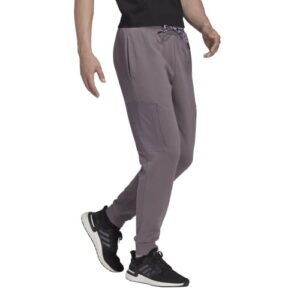 adidas Men's Essentials Brandlove Fleece Pants, Trace Grey/Black, XX-Large