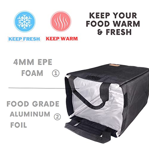 Lunch Bag for Men&Women Insulated Lunch Box for Work Large Waterproof Lunch Tote Bag Reusable Adult Lunch Bags(Black)