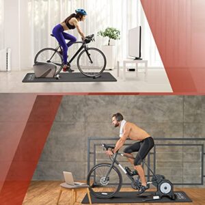 Bike Mat for Peloton Bike or Tread, COOLWUFAN Carpet Protection Exercise Thick Mats for Treadmill & Stationary Bike, Bike Mat, Exercise Mat for Indoor Cycling, Yoga Mat, Accessories for Peloton