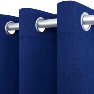 white classic [2-panels] cozlo blackout curtains for bedroom with grommet black out room darkening window curtains thermal insulated drapes (2 x 42x63 inch, navy blue)