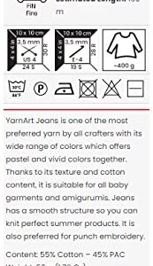 Yarn Art YarnArt Jeans Sport Yarn 55% Cotton 45% Acrylic 1 Skein/Ball 50 gr 174 yds Cotton Yarn Knitting Yarn Soft Yarn amigurumi Cotton Yarn (28)