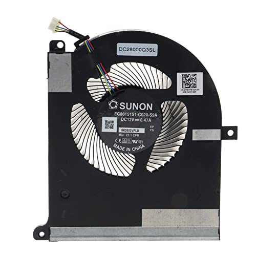 CPU GPU Cooling Fan for Dell Alienware Area-51m R2 RTX 2080 TW5Y8 TPV77 DC28000Q3SL DC28000Q4SL