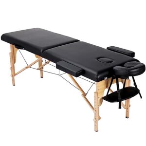 yaheetech massage table massage bed portable lash bed for eyelash extensions beauty tattoo table adjustable black