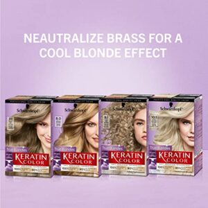 Schwarzkopf Keratin Color Permanent Hair Color Cream 7.1 Dark Ash Blonde, 1 Kit