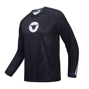 men's mtb jersey long sleeve mountain bike shirt bicycle cycling tops quick dry&moisture-wicking (23,xxl)