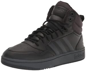 adidas men's hoops 3.0 mid basketball shoe, black/carbon/white, 12