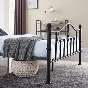 VECELO Queen Size Bed Frame, Metal Platform Mattress Foundation with Headboard & Footboard,No Box Spring Needed