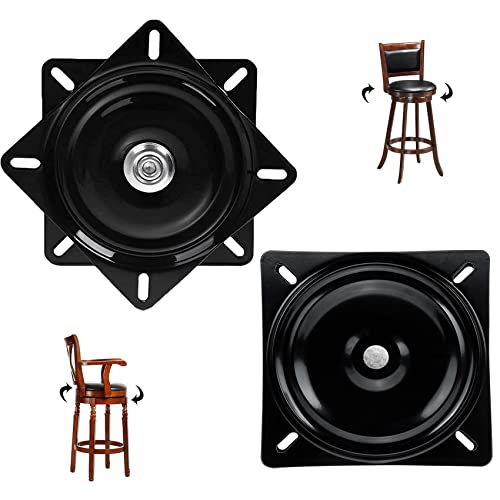 2Pack Bar Stool Swivel Plate, 7 Inch Boat Seat Swivel Mount Plate, Heavy Duty Chair Swivel Plate, Bar Stool Swivel Replacement for Barstools Recliner Chair Boat