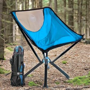 CLIQ Small Collapsible Portable Chair That Goes Every Where Outdoors. Compact Folding Chair for Adults That Sets Up in 5 Seconds | Camping Chair Supports 300 Lbs