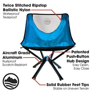 CLIQ Small Collapsible Portable Chair That Goes Every Where Outdoors. Compact Folding Chair for Adults That Sets Up in 5 Seconds | Camping Chair Supports 300 Lbs