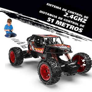 JoyStone DE66 RC Cars W/Metal Shell, 2.4GHz Remote Control Car W/ 2 Batteries, Alloy Monster Truck for Kids, 60Mins Play Time 175 FT Control Distance Electric Toy Off-Road Crawler Gift for Boys Girls