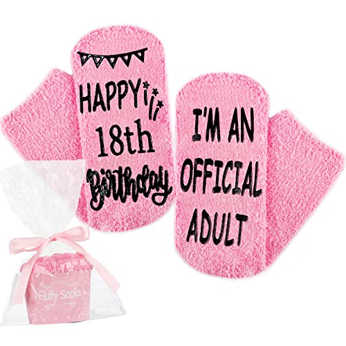 Jeasona Gifts for 18 Year Old Girl Teenage Girl Birthday Gifts Cute Fuzzy Socks