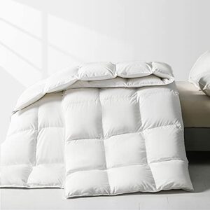 deodar feather down comforter king size, bedding comforters king size for sleeping,duvet insert soft fluffy cozy down comforters(104"x 88")