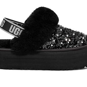 UGG Women's FUNKETTE Chunky Sequin Slipper, Black, 12