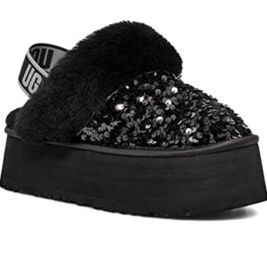 UGG Women's FUNKETTE Chunky Sequin Slipper, Black, 12