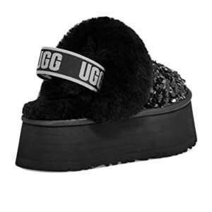 UGG Women's FUNKETTE Chunky Sequin Slipper, Black, 12