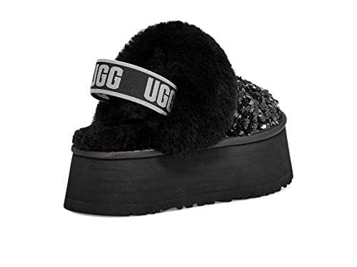 UGG Women's FUNKETTE Chunky Sequin Slipper, Black, 12