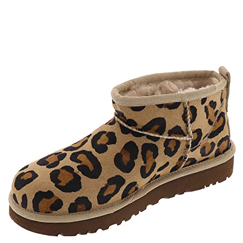 UGG Women's Classic Ultra Mini Spotty Boots, Natural, 5