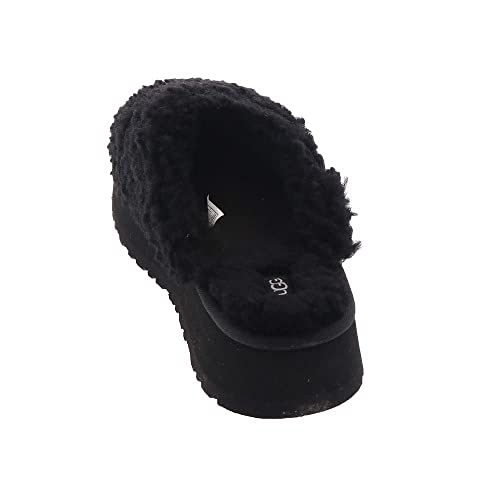 UGG Women's Maxi Curly Platform Slipper, Black, 9