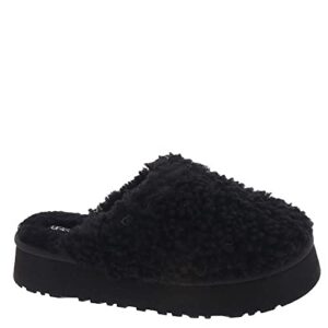 UGG Women's Maxi Curly Platform Slipper, Black, 9