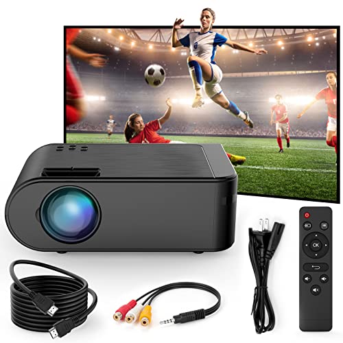 Mini WiFi Video Projector, Portable 4K Movie Projector HD 1080p, 9500 Lumens Led Multimedia Home Video Projector for Indoor/Outdoor, Compatible with HDMI VGA,USB,iphone,Laptop