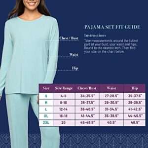 Vanity Fair Women's Beyond Comfort Modal Pajama Set (Short & Long, Long Sleeve-Black, Medium