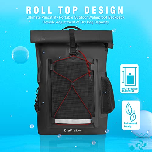 DraDraLee Waterproof Dry Bag Backpack, Floating Waterproof Bag Boating, Kayak Dry Bag Waterproof Backpack 30L