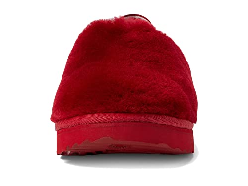 UGG Girls T Fluff Yeah Clog Slipper, Samba RED, 12 Little Kid