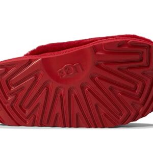 UGG Girls T Fluff Yeah Clog Slipper, Samba RED, 12 Little Kid