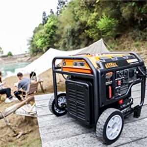 GENMAX Portable Inverter Generator, 6000W open frame Gas Powered High Speed Engine with Electric Start, Ultra Lightweight for Backup Home Use & Job Site，EPA Compliant (GM6000XiE)