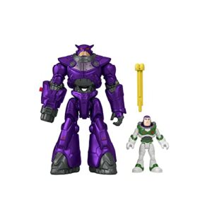 imaginext and disney buzz lightyear - battle blast zurg space robot action figure for pre-schoolers, 3 years and up includes toy