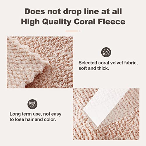 K&janet6am Dish Towels for Kitchen, 8 Pack Premium Coral Velvet Dish Cloths for Washing Dishes, Super Absorbent Coral Fleece Cleaning Cloths, Nonstick Oil Washable Fast Drying Rags