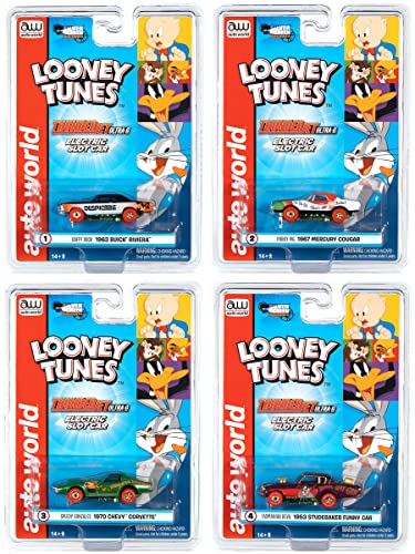 Auto World Thunderjet R33 Looney Tunes Speedy Gonzales - 1971 Chevy Corvette HO Scale Slot Car