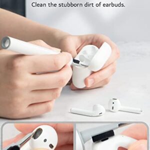 Sampoet 4-in-1 AirPods Cleaner Kit, New Generation Multifunctional Airpods Cleaner with Soft Brush for Earbud, Headphone, Keyboards, Camera, Mobile Phone (White 1 Pack)