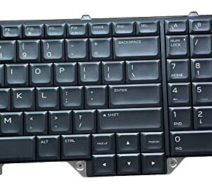 Sierra Blackmon Laptop Replacement Keyboard Compatible for Alienware DELL Alienware Area-51m R1 R2 A51m Perkey RGB Backlit Keyboard Series Black US Layout