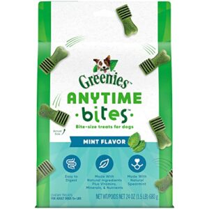 greenies anytime bites dog treats, mint flavor, 24 oz. bag