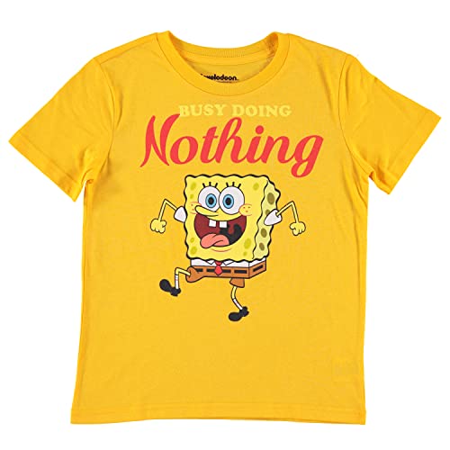 SpongeBob SquarePants Boys Graphic Hoodie and T-Shirt 2-Piece Set (Multi, 6-7)