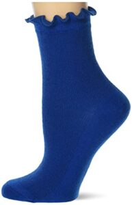 ugg women's karsyn lettuce edge sock, blue sapphire, one size