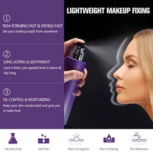 UCANBE Long Lasting Makeup Setting Spray Kit- 6.76 Fl oz Hydrating Matte Finish Mist Lightweight Face Make up Fixer +Travel Size Spray Bottle+Sponge Puff Makeup Set