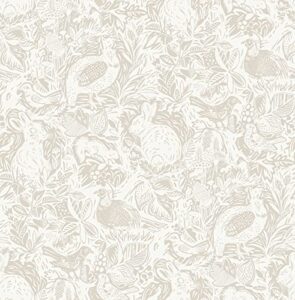 cream terrene peel & stick wallpaper