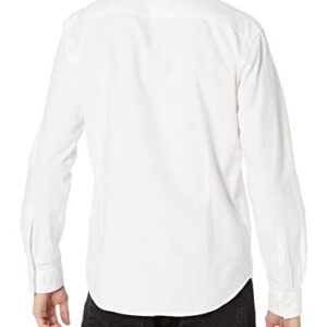 HUGO Boss Mens Slim Fit Long Sleeve Oxford Button Down Dress Shirt, Ultra White, Medium US