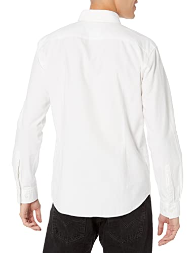 HUGO Boss Mens Slim Fit Long Sleeve Oxford Button Down Dress Shirt, Ultra White, Medium US