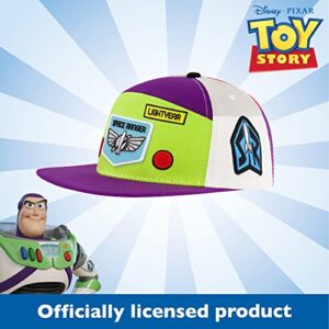 Concept One Disney Pixar Toy Story 4 Baseball Cap, Buzz Lightyear Adult Snapback Hat with Flat Brim, Multicolor, One Size